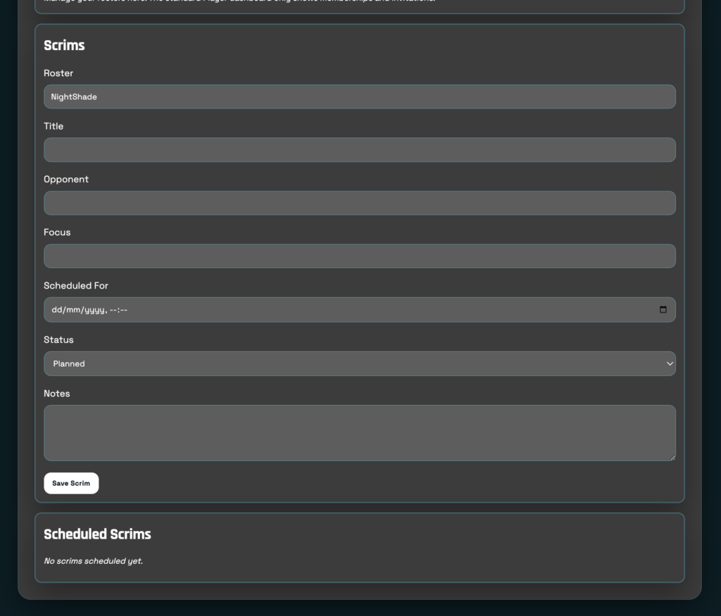 Join a Scrims
